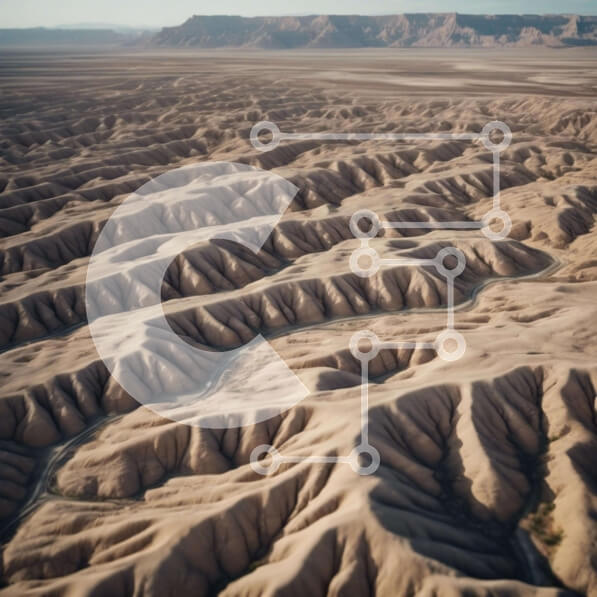 Intra Συλλεκτικό Ξύλινο Παζλ Plywood  4mm - Εναέρια άποψη του τοπίου της ερήμου Σε Ξύλινο Κουτί - Διαστάσεις: 10x10 cm – 25 κομμάτια