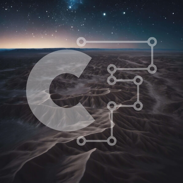 Intra Συλλεκτικό Ξύλινο Παζλ Plywood  4mm - Εναέρια άποψη του τοπίου της ερήμου κάτω από τον νυχτερινό ουρανό με τα αστέρια Σε Ξύλινο Κουτί - Διαστάσεις: 10x10 cm – 25 κομμάτια