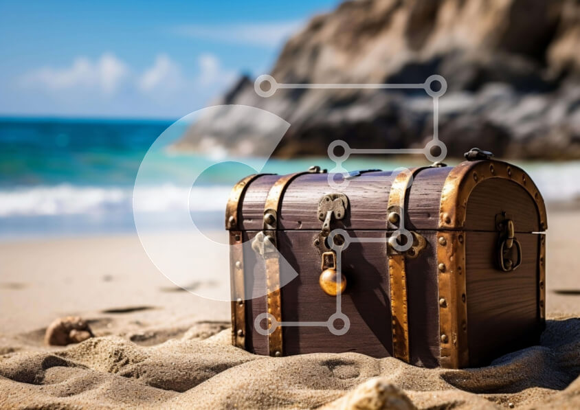 Intra Συλλεκτικό Ξύλινο Παζλ Plywood  4mm - Παλαιός ξύλινος κορμός στην παραλία Σε Ξύλινο Κουτί - Διαστάσεις: 10x10 cm – 25 κομμάτια