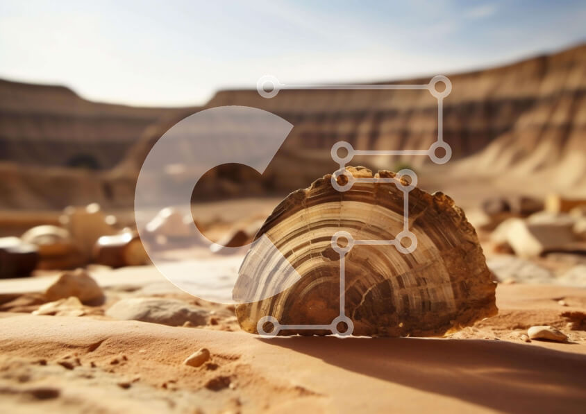 Intra Συλλεκτικό Ξύλινο Παζλ Plywood  4mm - Κομμάτι βράχου στην έρημο Σε Ξύλινο Κουτί - Διαστάσεις: 10x10 cm – 25 κομμάτια