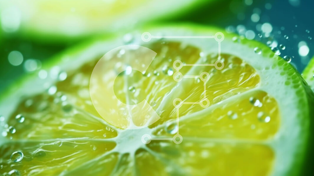 Σετ των 2 Intra Συλλεκτικό Ξύλινο Παζλ Plywood  4mm - Κοντινό πλάνο φέτες ασβέστη με σταγονίδια νερού Σε Ξύλινο Κουτί - Διαστάσεις: 10x10 cm – 25 κομμάτια