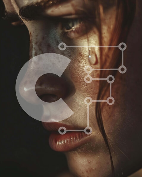 Intra Συλλεκτικό Ξύλινο Παζλ Plywood  4mm - Γυναίκα με καστανοκόκκινα μαλλιά που κλαίει Σε Ξύλινο Κουτί - Διαστάσεις Puzzle: 10x10 cm – 25 κομμάτια