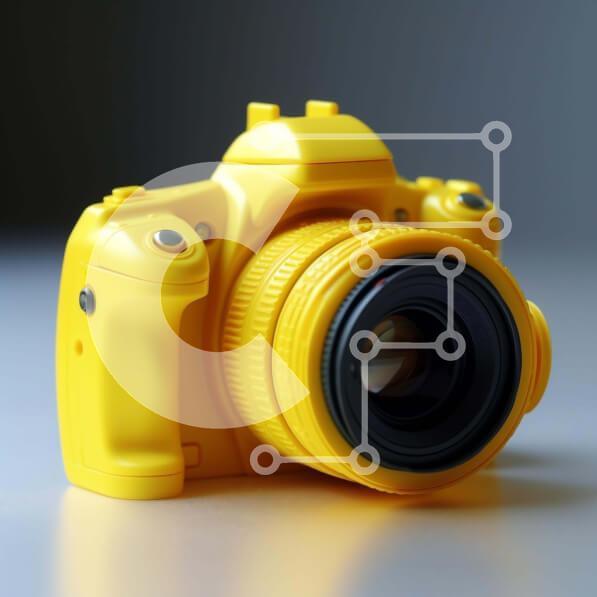 Intra Συλλεκτικό Ξύλινο Παζλ Plywood  4mm - Κίτρινο παιχνίδι κάμερα Σε Ξύλινο Κουτί - Διαστάσεις: 10x10 cm – 25 κομμάτια