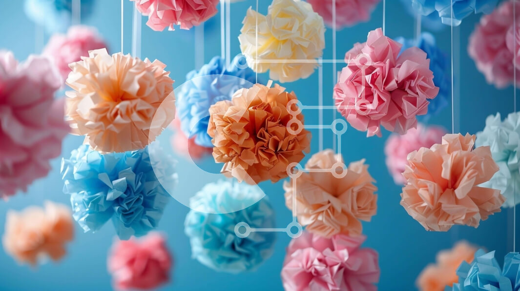 Intra Συλλεκτικό Ξύλινο Παζλ Plywood  4mm - Ένδειξη πολύχρωμων λουλουδιών από χαρτομάντιλο Σε Ξύλινο Κουτί - Διαστάσεις Puzzle: 10x10 cm – 25 κομμάτια