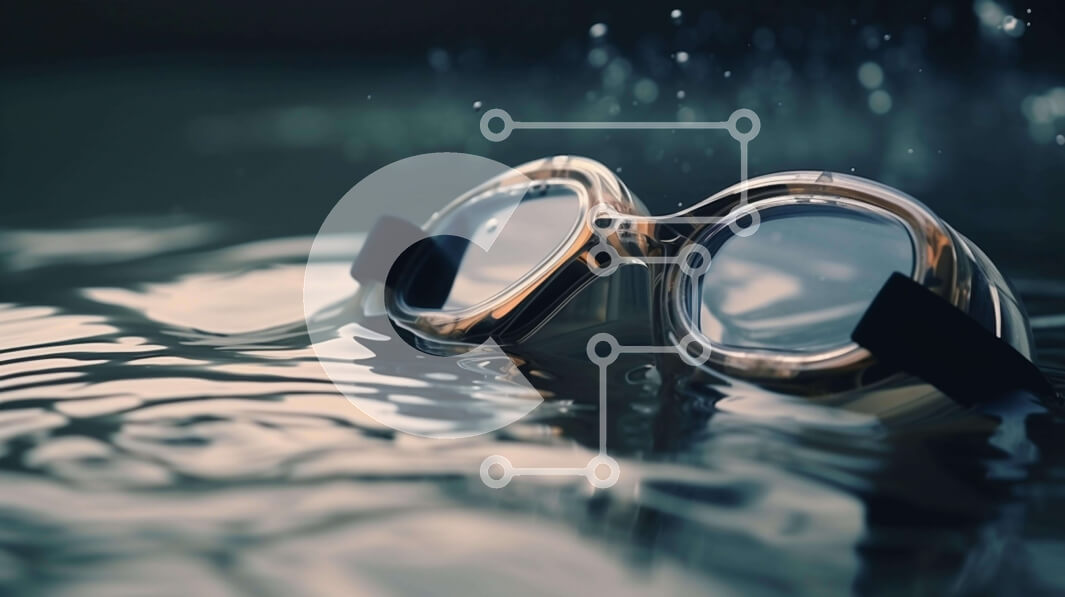 Intra Συλλεκτικό Ξύλινο Παζλ Plywood  4mm - Ζευγάρι γυαλιά που επιπλέουν στο νερό Σε Ξύλινο Κουτί - Διαστάσεις: 10x10 cm – 25 κομμάτια