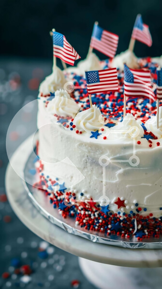 Intra Συλλεκτικό Ξύλινο Παζλ Plywood  4mm - Λευκό κέικ με πατριωτικές σημαίες Σε Ξύλινο Κουτί - Διαστάσεις: 10x10 cm – 25 κομμάτια