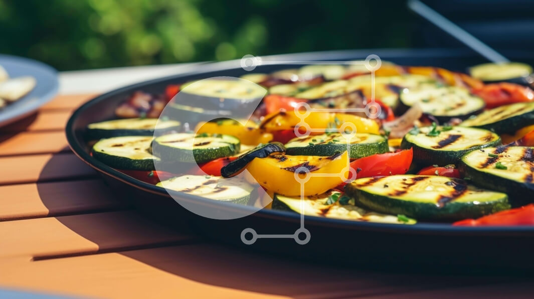 Σετ των 2 Intra Συλλεκτικό Ξύλινο Παζλ Plywood  4mm - Εξωτερική τραπεζαρία με ψητά λαχανικά Σε Ξύλινο Κουτί - Διαστάσεις: 10x10 cm – 25 κομμάτια