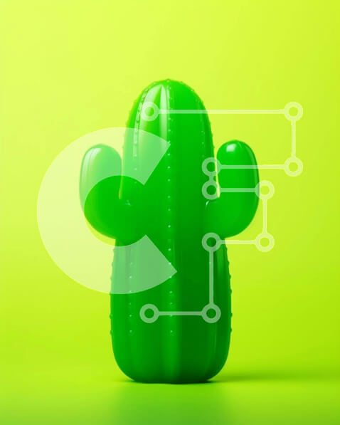 Intra Συλλεκτικό Ξύλινο Παζλ Plywood  4mm - Πράσινο γλυπτό κάκτων Σε Ξύλινο Κουτί - Διαστάσεις: 10x10 cm – 25 κομμάτια