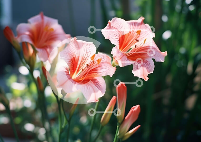 Intra Συλλεκτικό Ξύλινο Παζλ Plywood  4mm - Ροζ λουλούδια που ανθίζουν σε φυσικό περιβάλλον Σε Ξύλινο Κουτί - Διαστάσεις: 10x10 cm – 25 κομμάτια