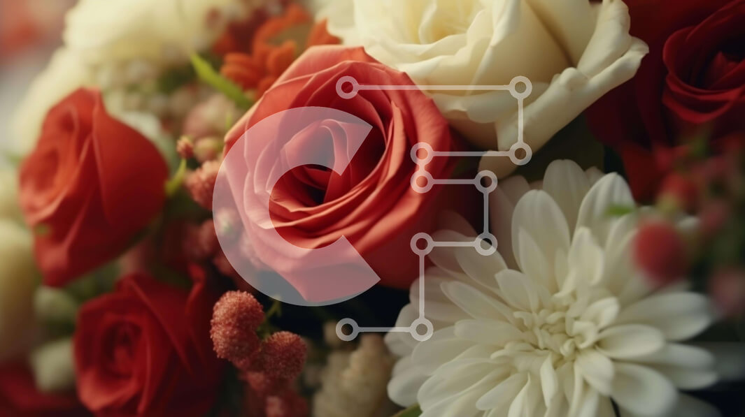 Intra Συλλεκτικό Ξύλινο Παζλ Plywood  4mm - Ζωντανό μπουκέτο από τριαντάφυλλα, μαργαρίτες και γαρύφαλλα Σε Ξύλινο Κουτί - Διαστάσεις: 10x10 cm – 25 κομμάτια