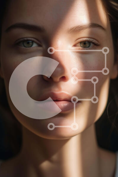 Intra Συλλεκτικό Ξύλινο Παζλ Plywood  4mm - Κοντινό πλάνο Πορτρέτο γυναίκας με το φως του ήλιου μέσα από ένα παράθυρο Σε Ξύλινο Κουτί - Διαστάσεις Puzzle: 10x10 cm – 25 κομμάτια