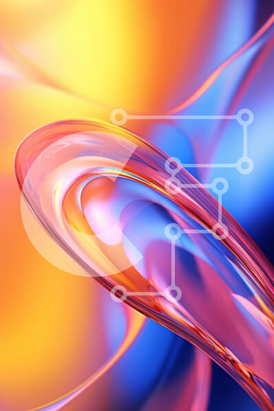 Intra Συλλεκτικό Ξύλινο Παζλ Plywood  4mm - Πολύχρωμο αφηρημένο φόντο με στροβιλιζόμενα σχήματα Σε Ξύλινο Κουτί - Διαστάσεις Puzzle: 10x10 cm – 25 κομμάτια