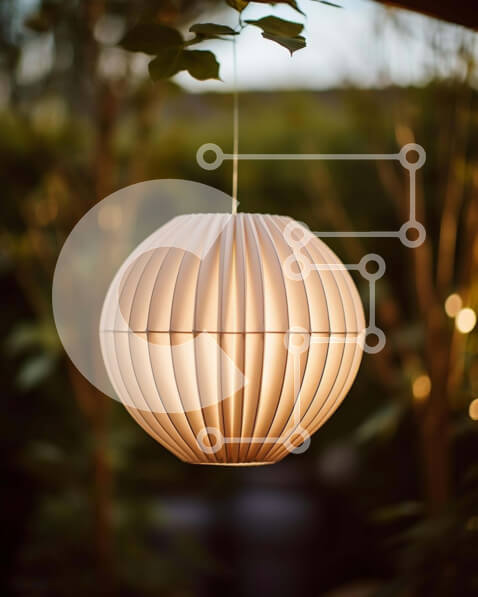 Intra Συλλεκτικό Ξύλινο Παζλ Plywood  4mm - Φωτιστικό Λευκής Βίβλου που κρέμεται από κλαδιά δέντρων Σε Ξύλινο Κουτί - Διαστάσεις: 10x10 cm – 25 κομμάτια