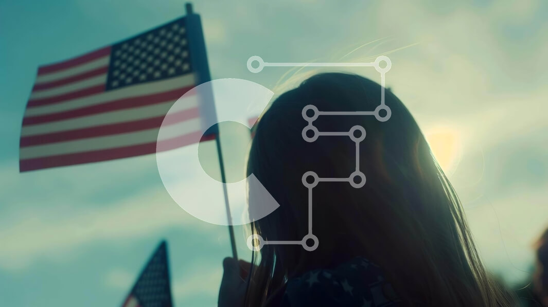 Intra Συλλεκτικό Ξύλινο Παζλ Plywood  4mm - Γυναίκα με αμερικανική σημαία Σε Ξύλινο Κουτί - Διαστάσεις Puzzle: 10x10 cm – 25 κομμάτια