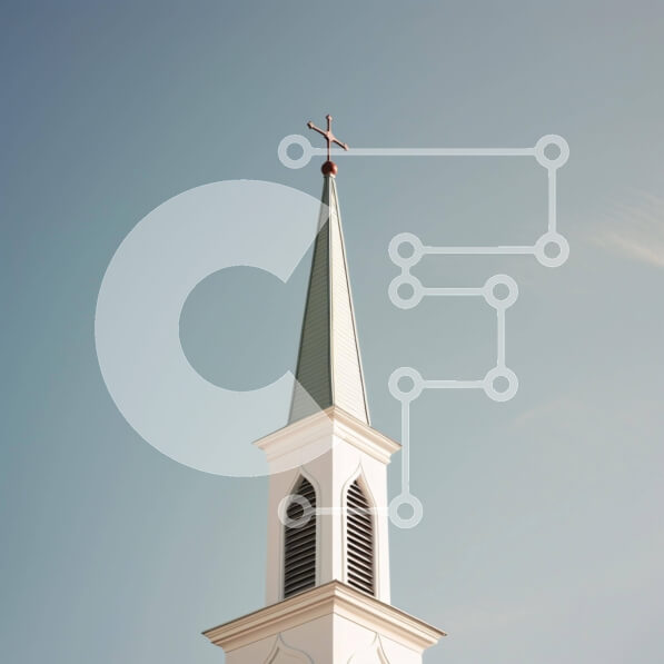 Intra Συλλεκτικό Ξύλινο Παζλ Plywood  4mm - Λευκό καμπαναριό εκκλησίας με σταυρό Σε Ξύλινο Κουτί - Διαστάσεις Puzzle: 10x10 cm – 25 κομμάτια