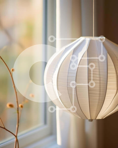 Intra Συλλεκτικό Ξύλινο Παζλ Plywood  4mm - Άνετο εσωτερικό με φανάρι από λευκό χαρτί και φυτό σε γλάστρα Σε Ξύλινο Κουτί - Διαστάσεις Puzzle: 10x10 cm – 25 κομμάτια