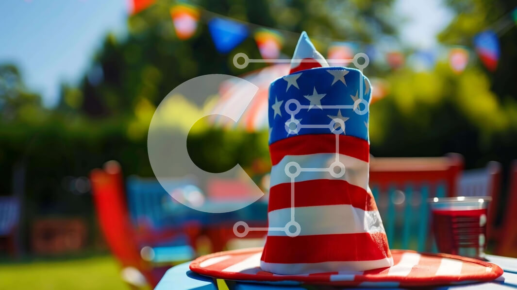 Intra Συλλεκτικό Ξύλινο Παζλ Plywood  4mm - Καπέλο και σημαίες Πατριωτικού Κόμματος σε εξωτερικούς χώρους Σε Ξύλινο Κουτί - Διαστάσεις: 10x10 cm – 25 κομμάτια