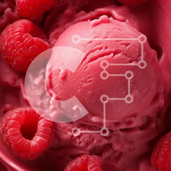 Σετ των 2 Intra Συλλεκτικό Ξύλινο Παζλ Plywood  4mm - Παγωτό Σούντα με σμέουρα σε ροζ μπολ Σε Ξύλινο Κουτί - Διαστάσεις: 10x10 cm – 25 κομμάτια