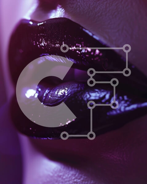 Intra Συλλεκτικό Ξύλινο Παζλ Plywood  4mm - Γυναικεία χείλη με μαύρο κραγιόν Σε Ξύλινο Κουτί - Διαστάσεις Puzzle: 10x10 cm – 25 κομμάτια