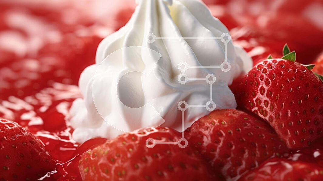 Σετ των 2 Intra Συλλεκτικό Ξύλινο Παζλ Plywood  4mm - Κοντινό πλάνο φράουλες με σαντιγί Σε Ξύλινο Κουτί - Διαστάσεις: 10x10 cm – 25 κομμάτια