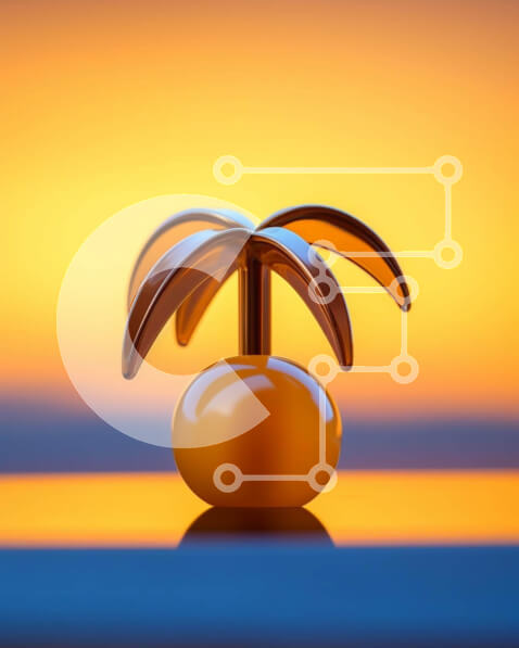 Intra Συλλεκτικό Ξύλινο Παζλ Plywood  4mm - Διακοσμητικό στολίδι φοίνικα Σε Ξύλινο Κουτί - Διαστάσεις: 10x10 cm – 25 κομμάτια