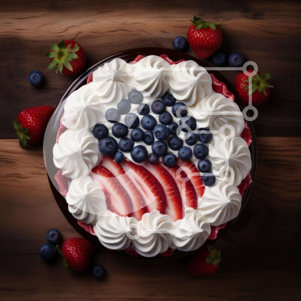 Σετ των 2 Intra Συλλεκτικό Ξύλινο Παζλ Plywood  4mm - Τούρτα με αμερικανική σημαία για τις 4 Ιουλίου Σε Ξύλινο Κουτί - Διαστάσεις: 10x10 cm – 25 κομμάτια