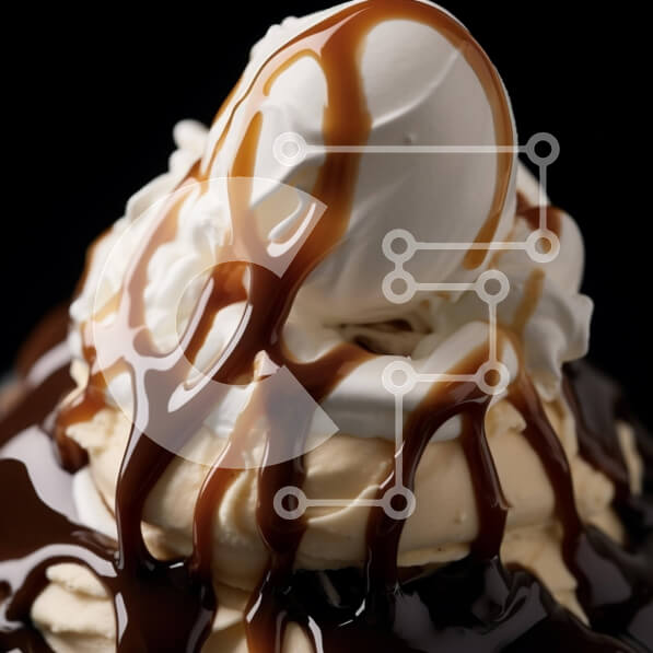 Σετ των 2 Intra Συλλεκτικό Ξύλινο Παζλ Plywood  4mm - Απολαυστικό επιδόρπιο με παγωτό, σοκολάτα και καραμέλα Σε Ξύλινο Κουτί - Διαστάσεις: 10x10 cm – 25 κομμάτια