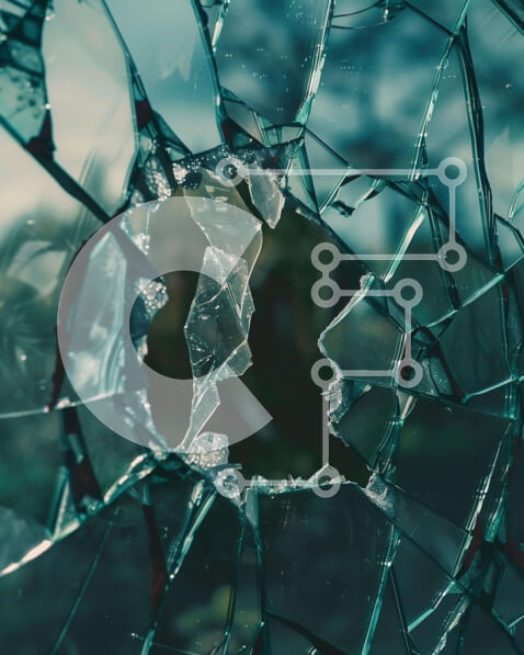 Intra Συλλεκτικό Ξύλινο Παζλ Plywood  4mm - Σπασμένο τζάμι με ορατό πρόσωπο Σε Ξύλινο Κουτί - Διαστάσεις Puzzle: 10x10 cm – 25 κομμάτια