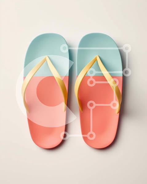 Intra Συλλεκτικό Ξύλινο Παζλ Plywood  4mm - Πολύχρωμες σαγιονάρες σε λευκό φόντο Σε Ξύλινο Κουτί - Διαστάσεις Puzzle: 10x10 cm – 25 κομμάτια