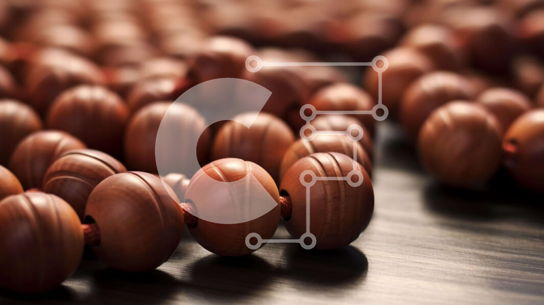 Intra Συλλεκτικό Ξύλινο Παζλ Plywood  4mm - Περίπλοκο σχέδιο από καφέ ξύλινες χάντρες Σε Ξύλινο Κουτί - Διαστάσεις: 10x10 cm – 25 κομμάτια