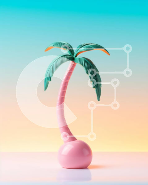 Intra Συλλεκτικό Ξύλινο Παζλ Plywood  4mm - Ροζ φοίνικας σε πολύχρωμο φόντο Σε Ξύλινο Κουτί - Διαστάσεις: 10x10 cm – 25 κομμάτια