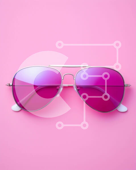 Intra Συλλεκτικό Ξύλινο Παζλ Plywood  4mm - Κομψά ασημένια γυαλιά ηλίου με μωβ φακούς Σε Ξύλινο Κουτί - Διαστάσεις Puzzle: 10x10 cm – 25 κομμάτια