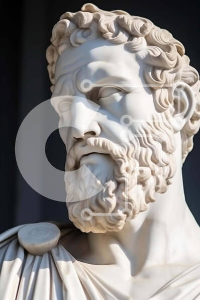 Intra Συλλεκτικό Ξύλινο Παζλ Plywood  4mm - Κοντινό πλάνο της Αρχαίας Ελληνικής Προτομής στην Αθήνα Σε Ξύλινο Κουτί - Διαστάσεις Puzzle: 10x10 cm – 25 κομμάτια