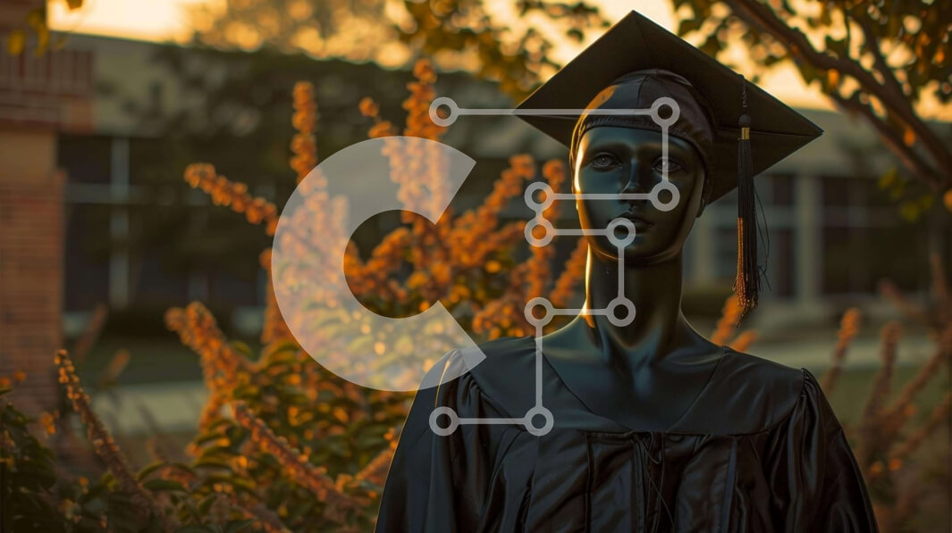 Intra Συλλεκτικό Ξύλινο Παζλ Plywood  4mm - Μαύρο άγαλμα αποφοίτησης με καπέλο και φόρεμα Σε Ξύλινο Κουτί - Διαστάσεις Puzzle: 10x10 cm – 25 κομμάτια