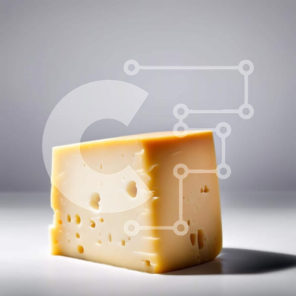 Σετ των 2 Intra Συλλεκτικό Ξύλινο Παζλ Plywood  4mm - Φρεσκοφτιαγμένο τυρί σε λευκό τραπέζι Σε Ξύλινο Κουτί - Διαστάσεις: 10x10 cm – 25 κομμάτια