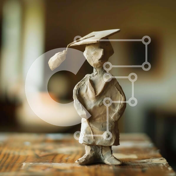 Intra Συλλεκτικό Ξύλινο Παζλ Plywood  4mm - Χειροποίητο γλυπτό αποφοίτησης σε ξύλινο τραπέζι Σε Ξύλινο Κουτί - Διαστάσεις: 10x10 cm – 25 κομμάτια