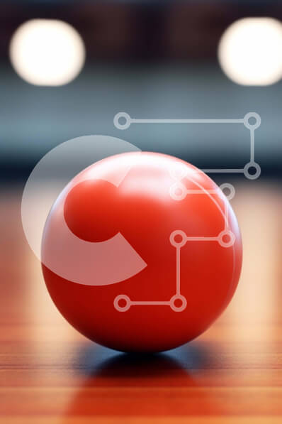 Intra Συλλεκτικό Ξύλινο Παζλ Plywood  4mm - Κόκκινη μπάλα σε ξύλινο τραπέζι Σε Ξύλινο Κουτί - Διαστάσεις: 10x10 cm – 25 κομμάτια