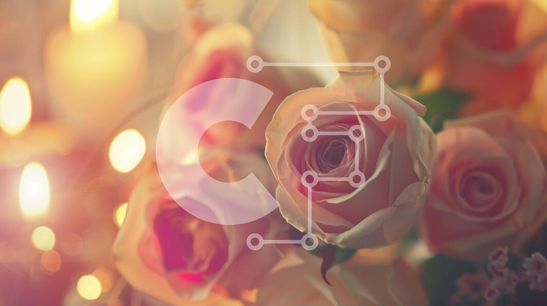 Intra Συλλεκτικό Ξύλινο Παζλ Plywood  4mm - Μπουκέτο με ροζ τριαντάφυλλα με κεριά Σε Ξύλινο Κουτί - Διαστάσεις: 10x10 cm – 25 κομμάτια