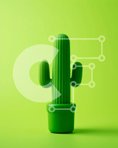 Σετ των 2 Intra Συλλεκτικό Ξύλινο Παζλ Plywood  4mm - Μικρό πράσινο φυτό κάκτων σε φόντο μαύρισμα Σε Ξύλινο Κουτί - Διαστάσεις: 10x10 cm – 25 κομμάτια