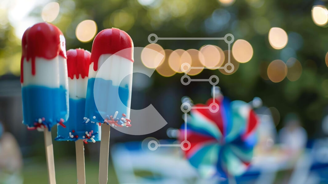 Σετ των 2 Intra Συλλεκτικό Ξύλινο Παζλ Plywood  4mm - Πολύχρωμα Popsicles σε ραβδιά για μια γιορτή Σε Ξύλινο Κουτί - Διαστάσεις: 10x10 cm – 25 κομμάτια