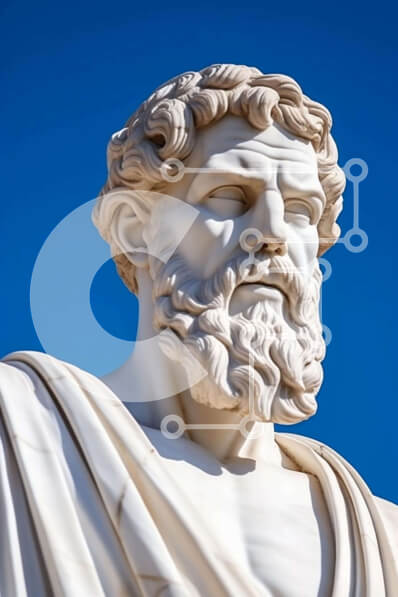 Intra Συλλεκτικό Ξύλινο Παζλ Plywood  4mm - Λευκή μαρμάρινη προτομή του Σωκράτη Σε Ξύλινο Κουτί - Διαστάσεις Puzzle: 10x10 cm – 25 κομμάτια