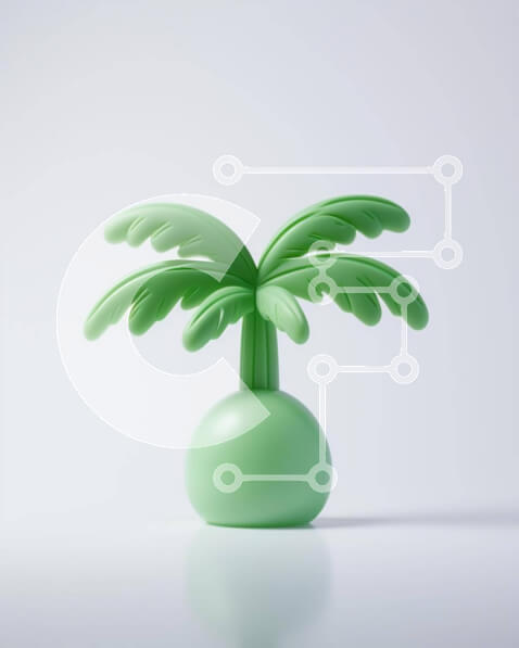 Intra Συλλεκτικό Ξύλινο Παζλ Plywood  4mm - Πράσινο γλυπτό φοίνικα Σε Ξύλινο Κουτί - Διαστάσεις: 10x10 cm – 25 κομμάτια