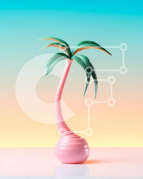 Intra Συλλεκτικό Ξύλινο Παζλ Plywood  4mm - Διακοσμητικό φυτό Ροζ Φοίνικας Σε Ξύλινο Κουτί - Διαστάσεις: 10x10 cm – 25 κομμάτια