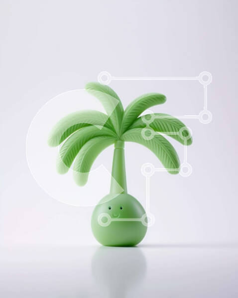 Intra Συλλεκτικό Ξύλινο Παζλ Plywood  4mm - Χαμογελώντας πράσινο παιχνίδι φοίνικα Σε Ξύλινο Κουτί - Διαστάσεις: 10x10 cm – 25 κομμάτια