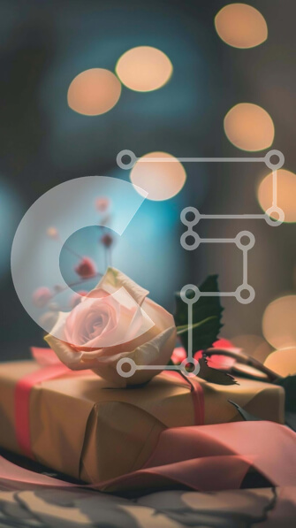 Intra Συλλεκτικό Ξύλινο Παζλ Plywood  4mm - Κομψό δώρο τυλιγμένο σε ροζ με τριαντάφυλλο Σε Ξύλινο Κουτί - Διαστάσεις: 10x10 cm – 25 κομμάτια