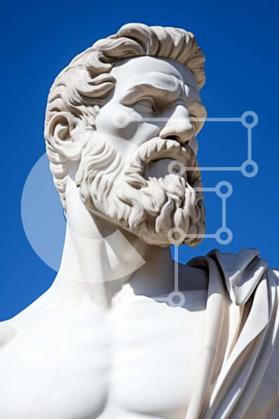 Intra Συλλεκτικό Ξύλινο Παζλ Plywood  4mm - Αρχαίο ελληνικό άγαλμα του ανθρώπου που βλέπει μακριά Σε Ξύλινο Κουτί - Διαστάσεις Puzzle: 10x10 cm – 25 κομμάτια