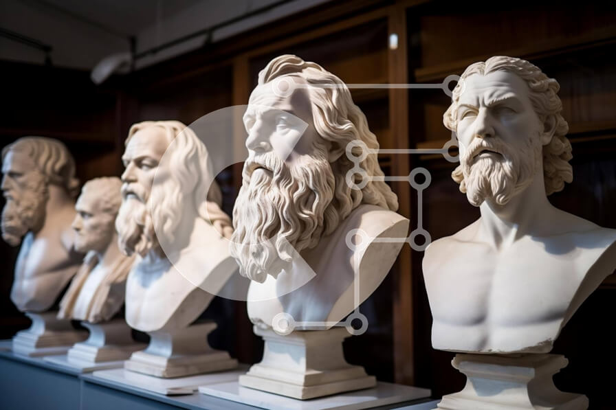 Intra Συλλεκτικό Ξύλινο Παζλ Plywood  4mm - Έκθεση Art Gallery: Μπούστο με γένια και μακριά μαλλιά Σε Ξύλινο Κουτί - Διαστάσεις Puzzle: 10x10 cm – 25 κομμάτια