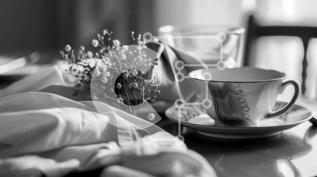 Σετ των 2 Intra Συλλεκτικό Ξύλινο Παζλ Plywood  4mm - Vintage σκηνή δείπνου Σε Ξύλινο Κουτί - Διαστάσεις: 10x10 cm – 25 κομμάτια