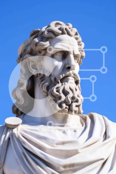 Intra Συλλεκτικό Ξύλινο Παζλ Plywood  4mm - Αρχαίο άγαλμα ενός άνδρα με μακριά μαλλιά και γένια Σε Ξύλινο Κουτί - Διαστάσεις Puzzle: 10x10 cm – 25 κομμάτια