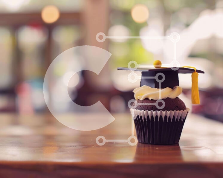 Σετ των 2 Intra Συλλεκτικό Ξύλινο Παζλ Plywood  4mm - Cupcake αποφοίτησης Σε Ξύλινο Κουτί - Διαστάσεις: 10x10 cm – 25 κομμάτια